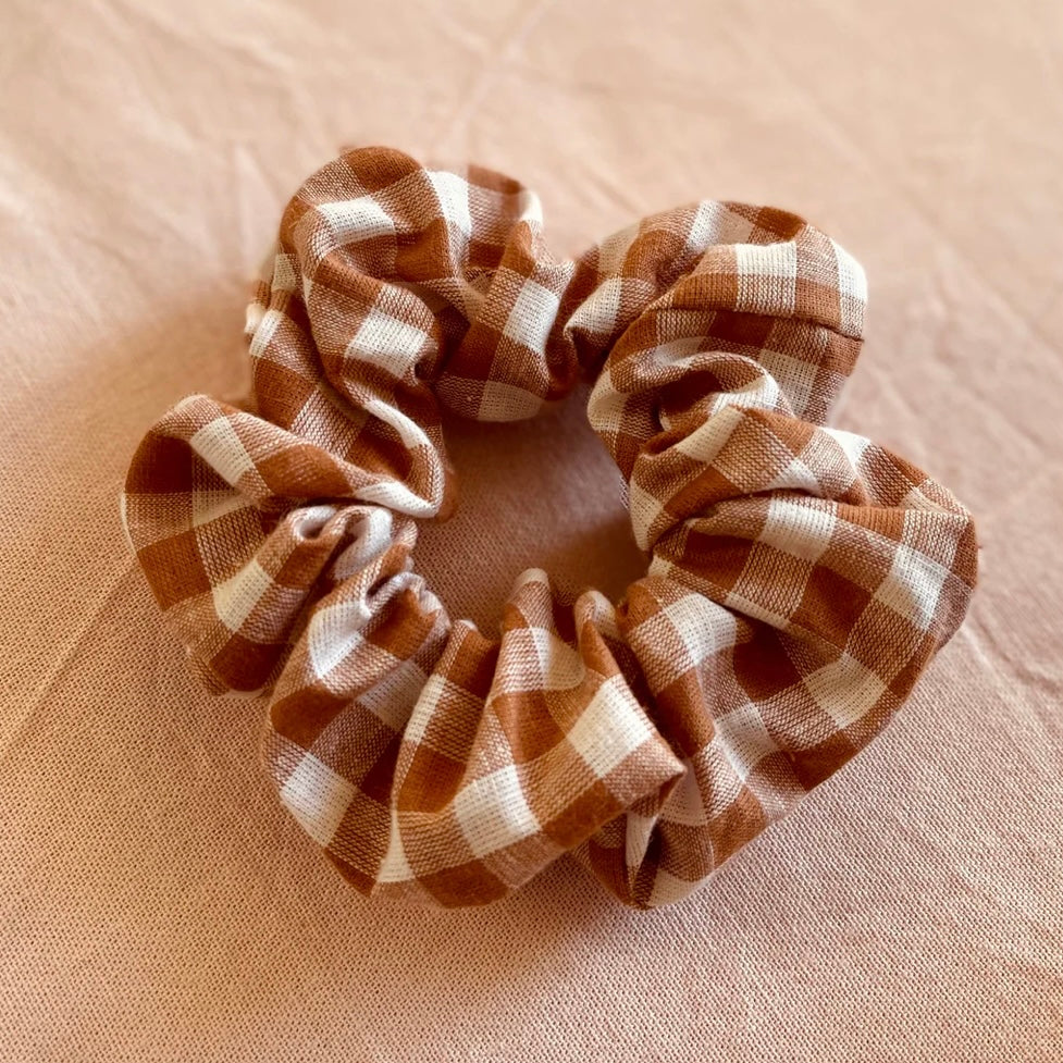 Scrunchie - Clay Gingham