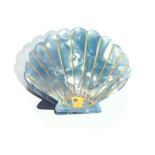 Blue Pearl Shell Hair Clip (small)