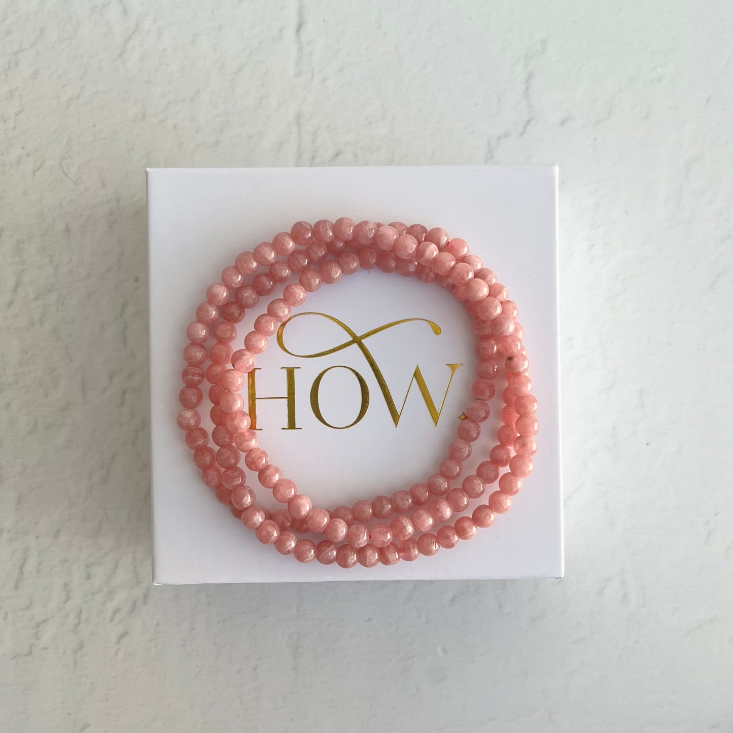 Crystal Bracelet - Rhodochrosite strand (high grade)