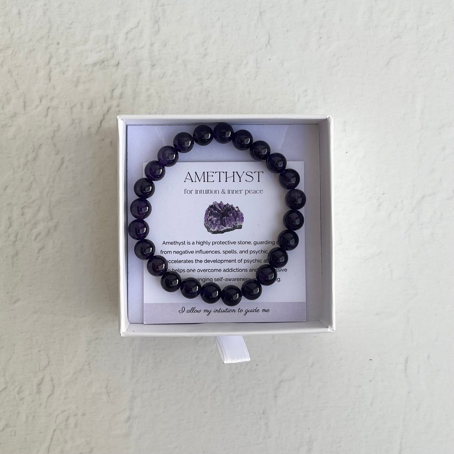 Crystal Bracelet - Amethyst (high grade)