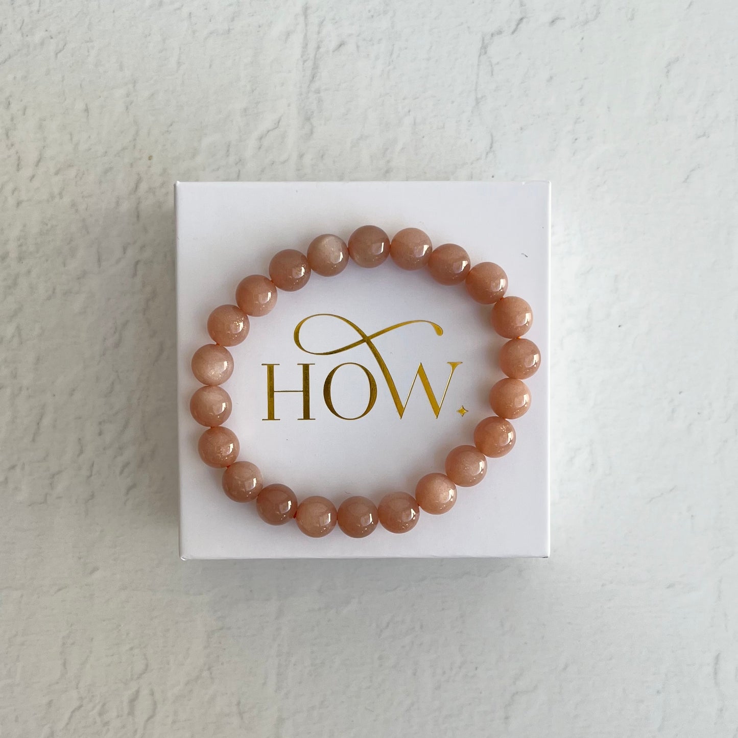 Crystal Bracelet - Peach Moonstone