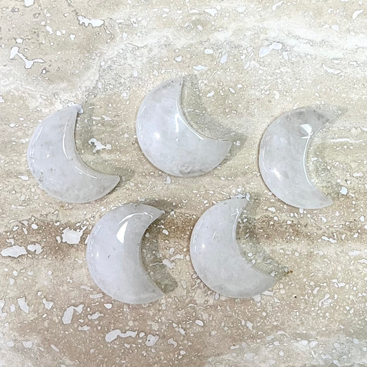 Clear Quartz Mini Moon