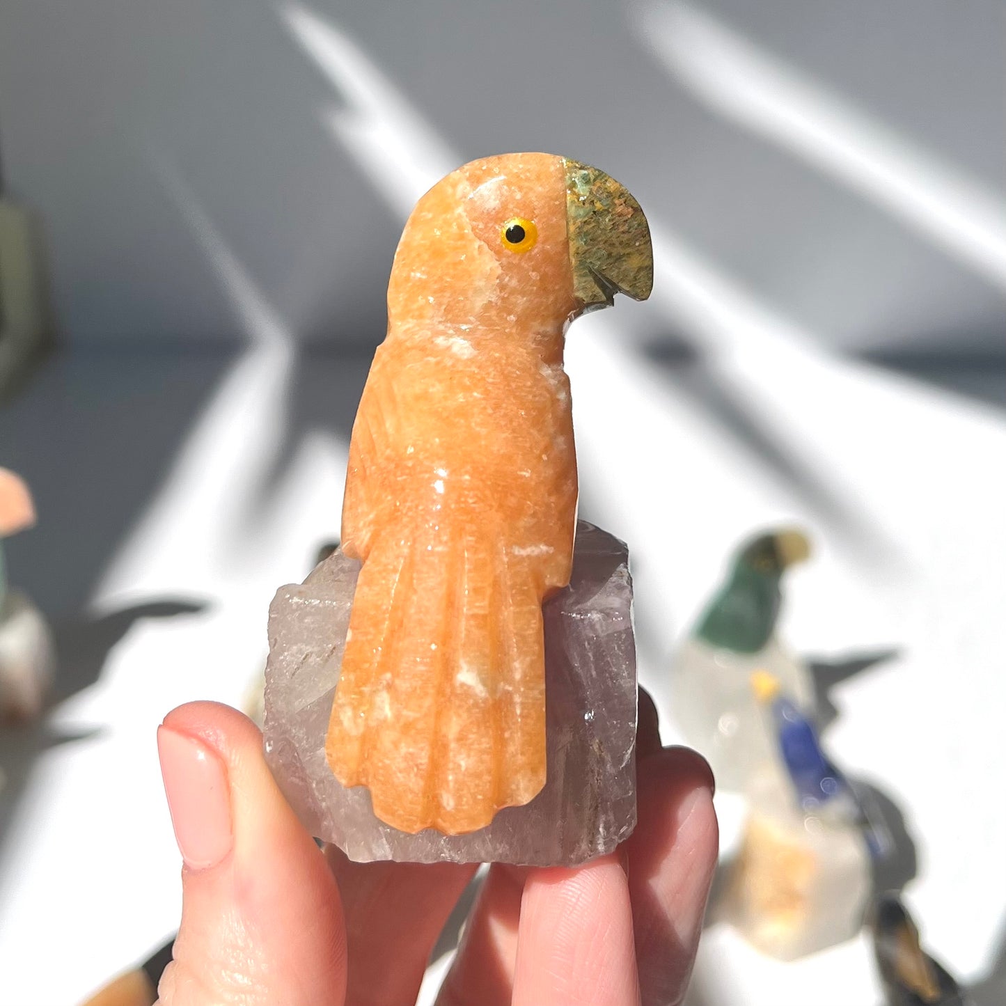 Crystal Parrot Carving / #31