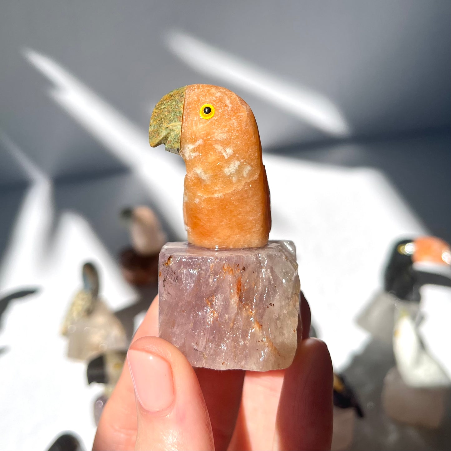 Crystal Parrot Carving / #31