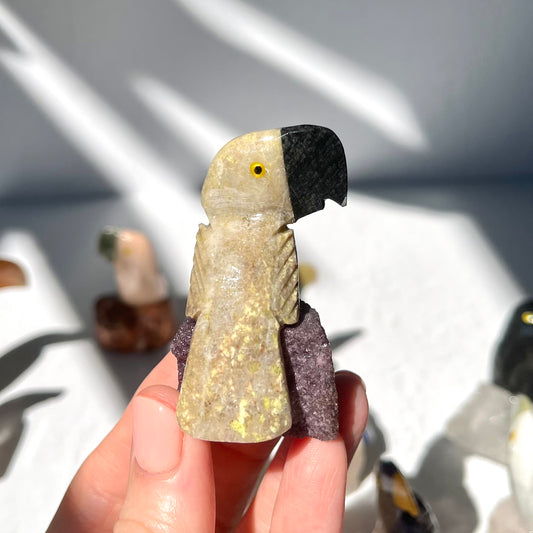 Crystal Parrot Carving / #38