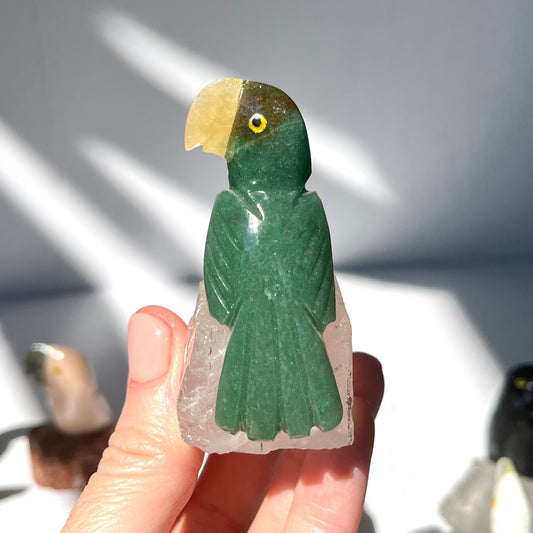 Crystal Parrot Carving / #43