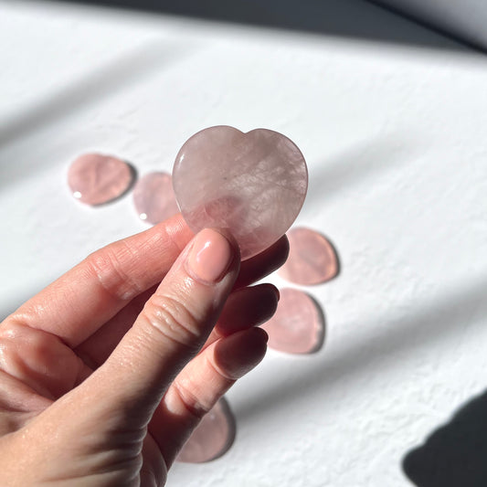 Worry Stone (heart shape) - Rose Quartz