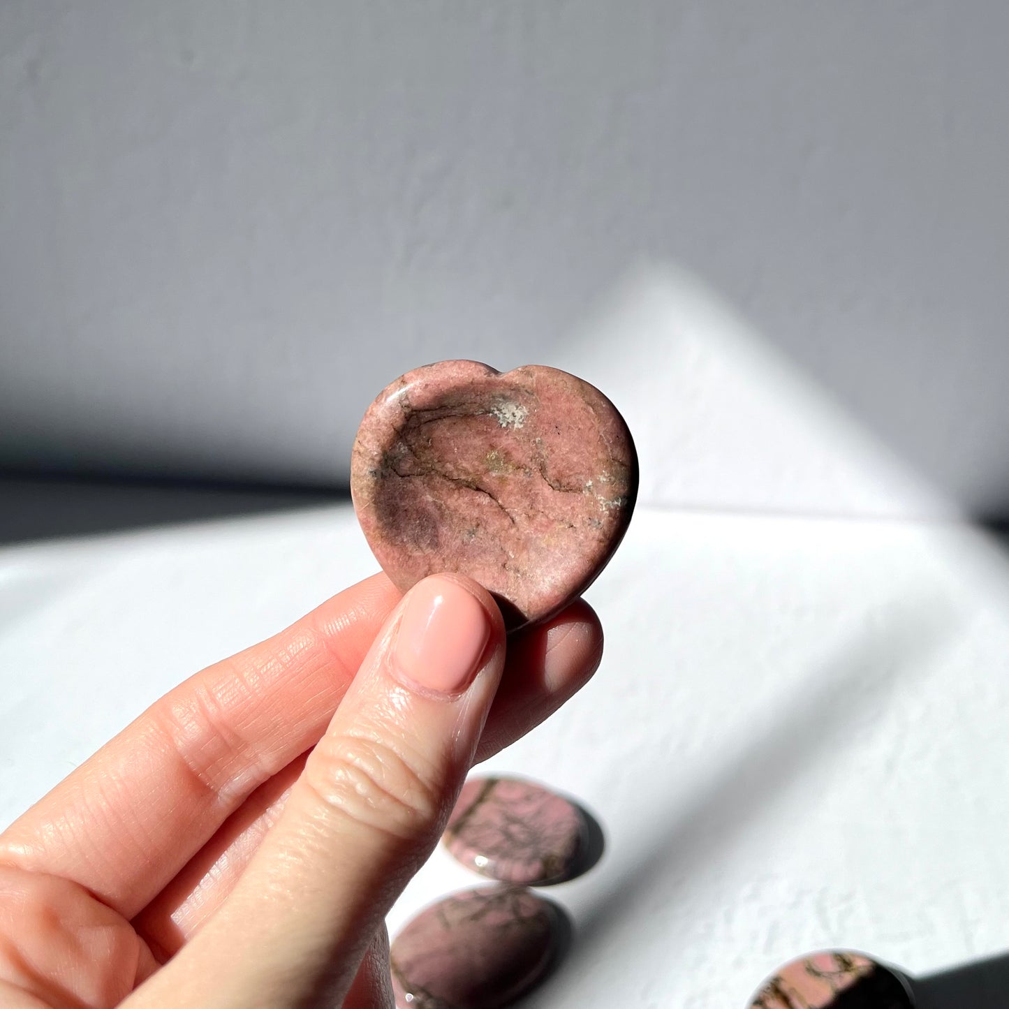 Worry Stone (heart shape) - Rhodonite