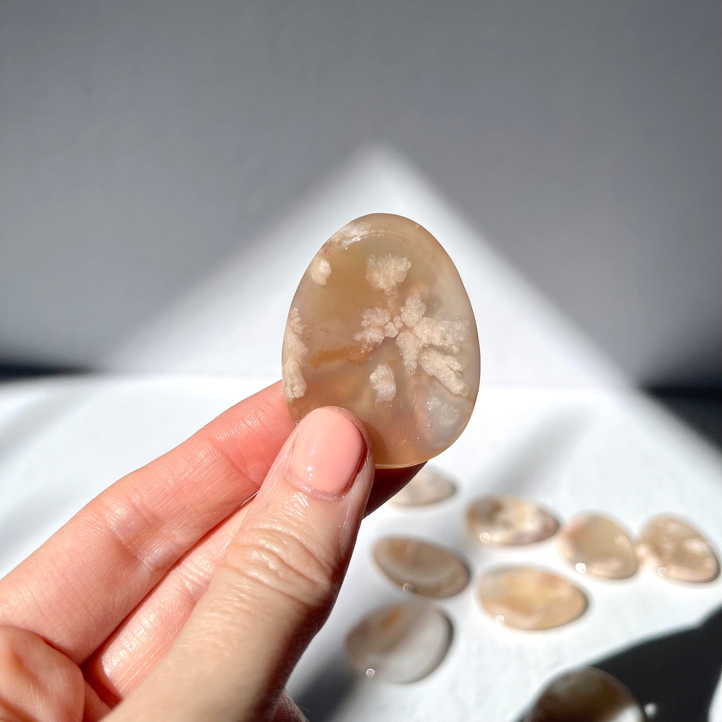 Worry Stone (egg shape) - Flower Agate