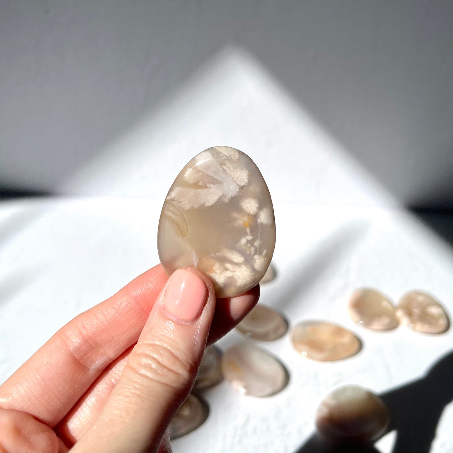 Worry Stone (egg shape) - Flower Agate