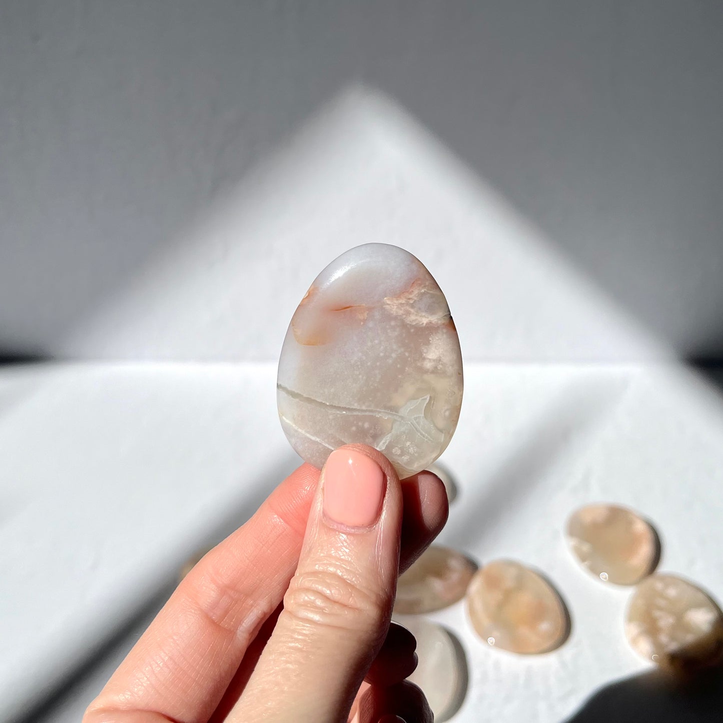 Worry Stone (egg shape) - Flower Agate