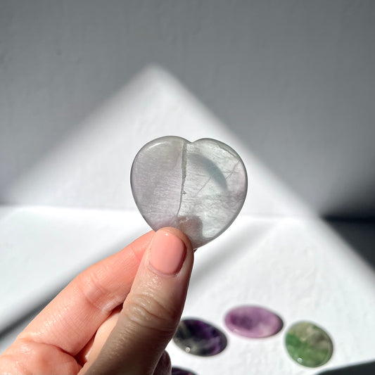 Worry Stone (heart shape) - Fluorite