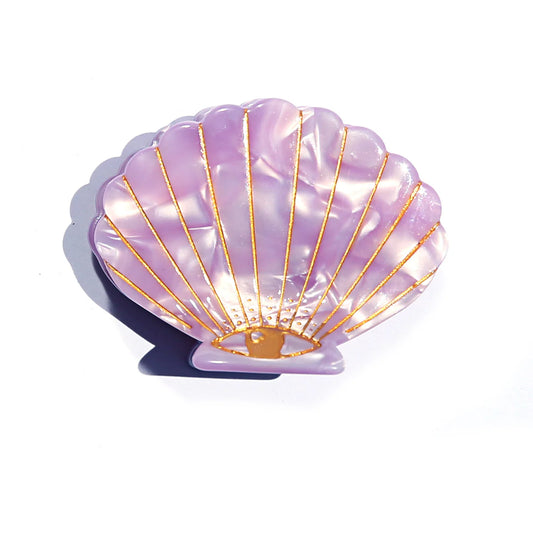 Lilac Shell Hair Clip (small)