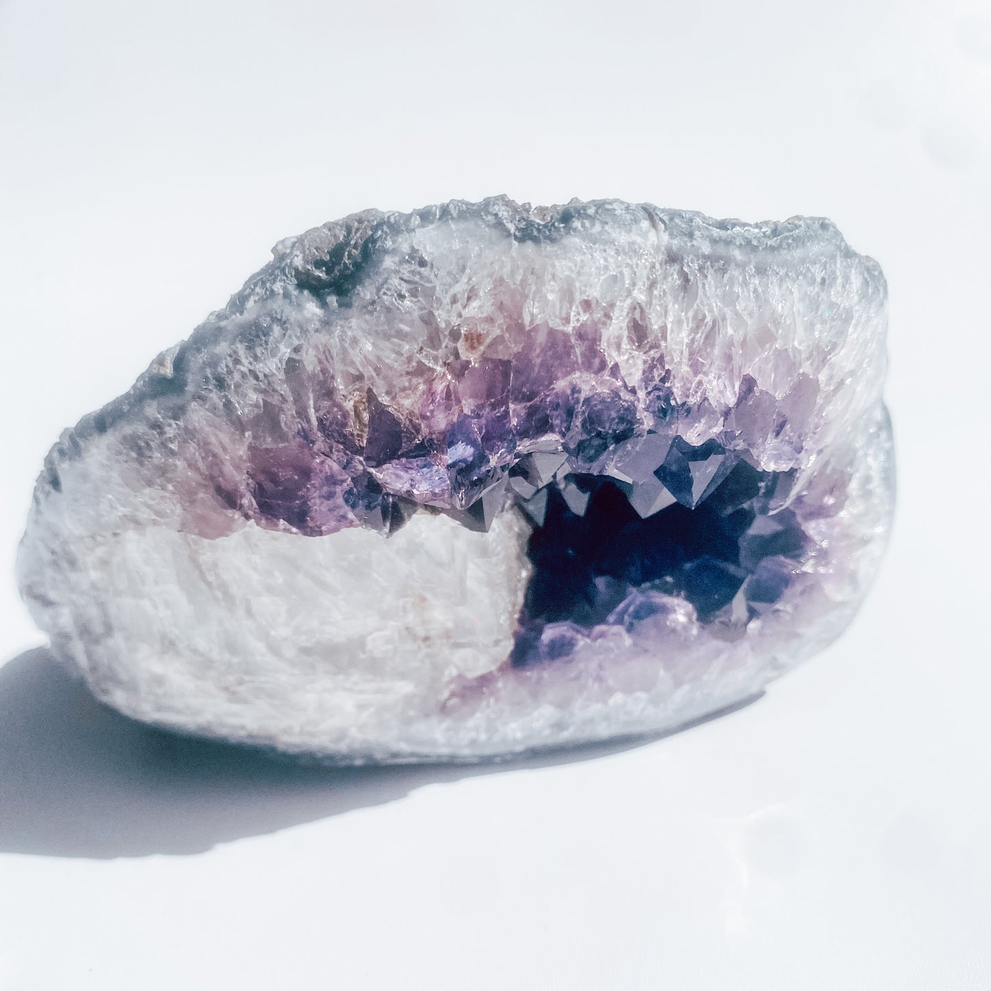 Amethyst Specimen with Calcite Inclusion / 690g