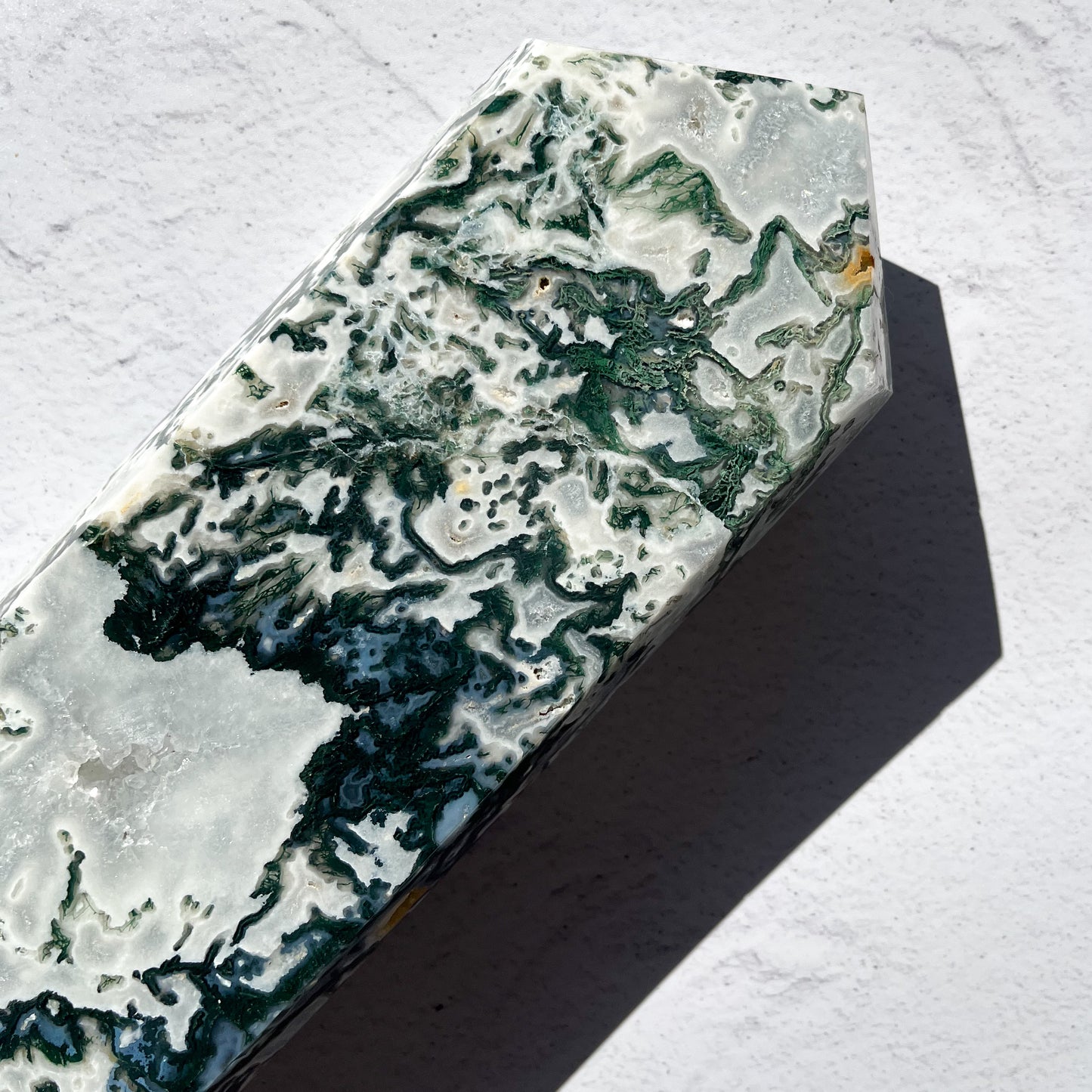 Moss Agate Tower / 2.061kg