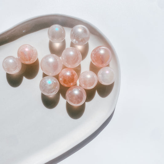 Angel Aura Rose Quartz Mini Spheres