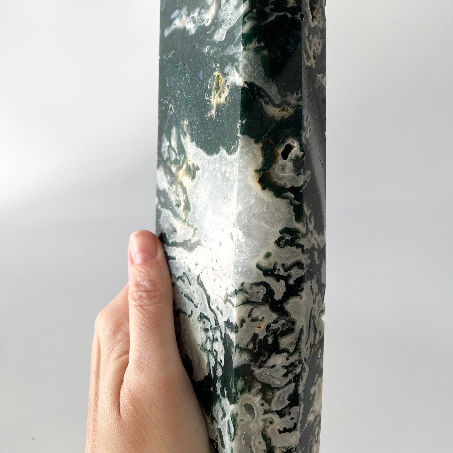 Moss Agate Tower / 2.374kg